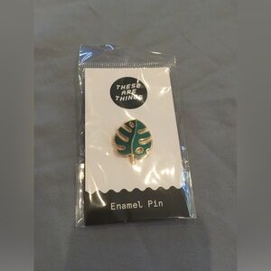 NWT These Are Things Monstera Pin [Green & Gold]